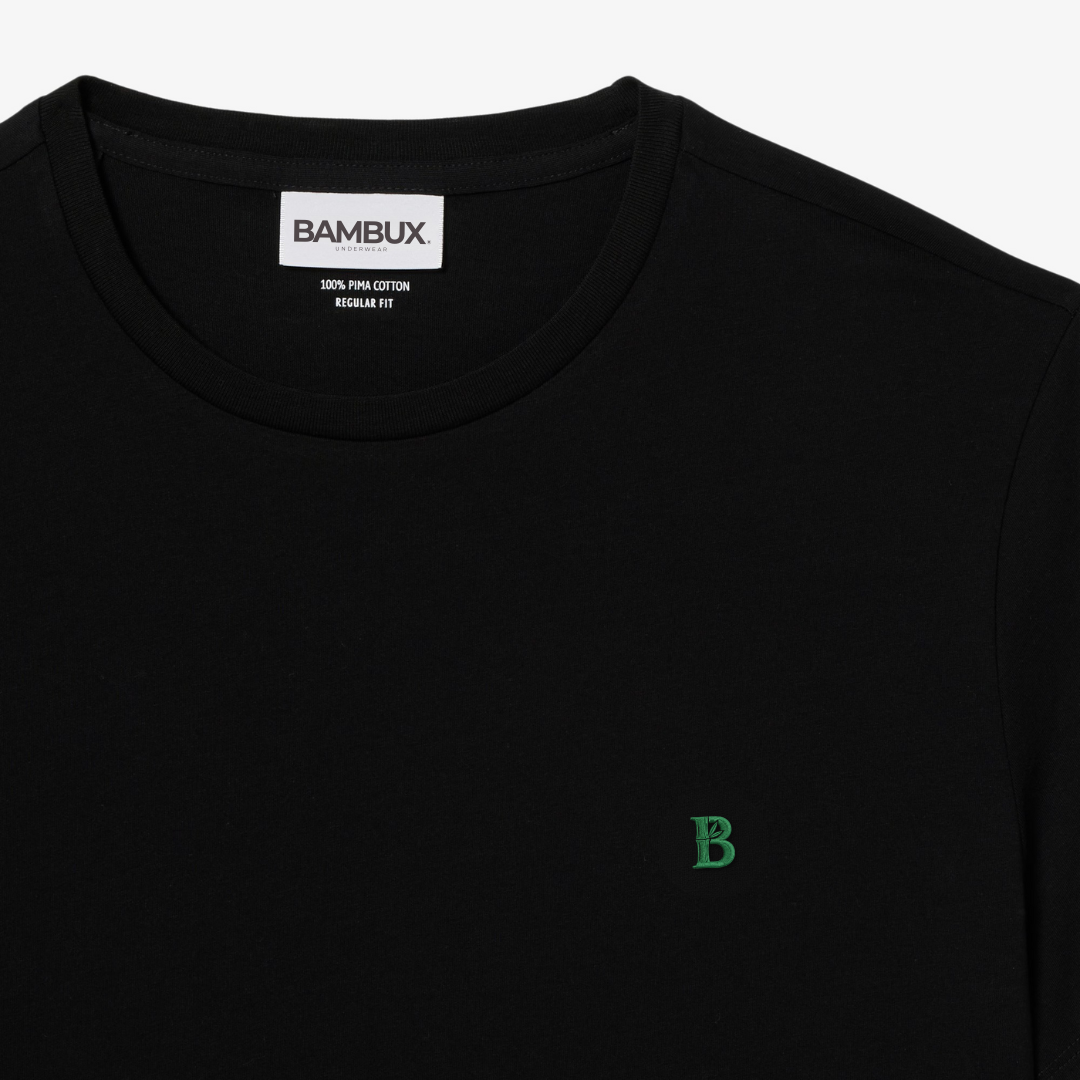Camiseta Premium Negra Bambux Pima - Estilo y Confort