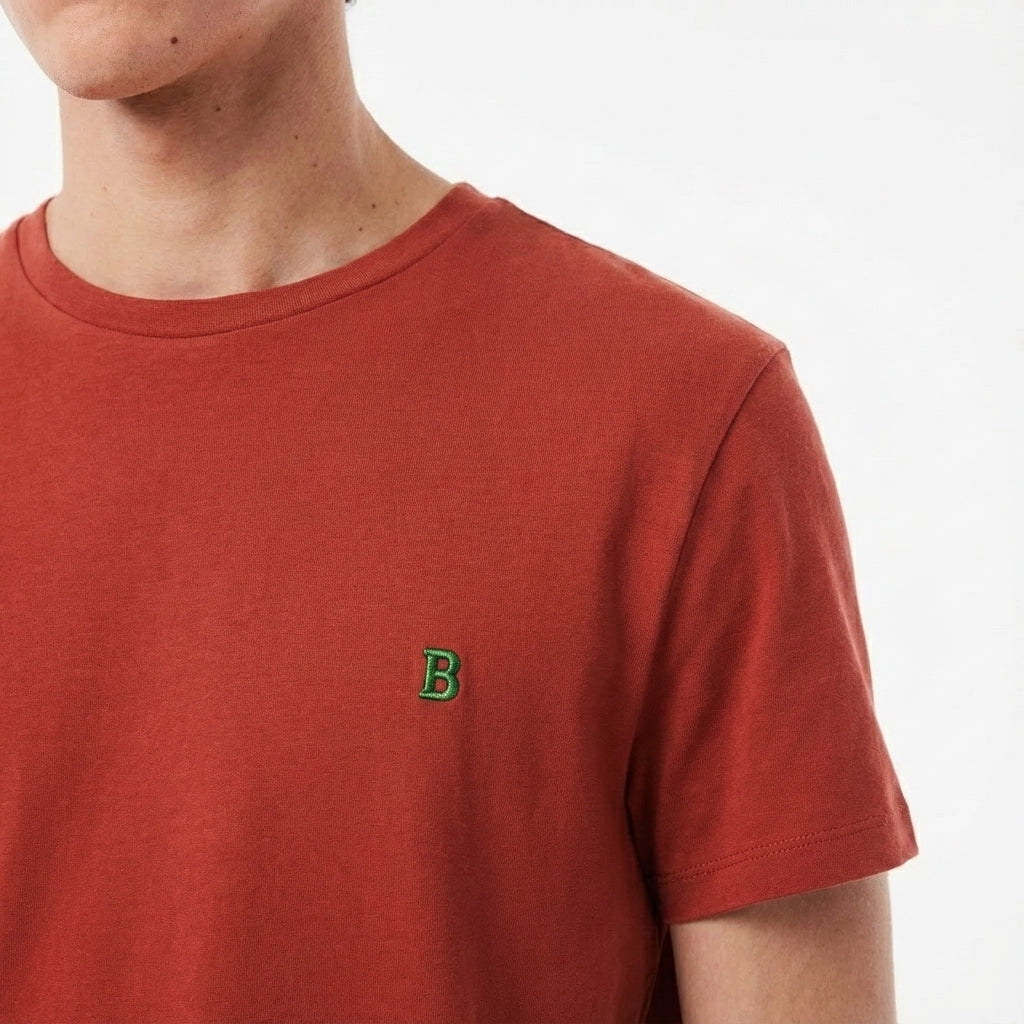 Camiseta Premium Roja Bambux Pima - Estilo y Confort