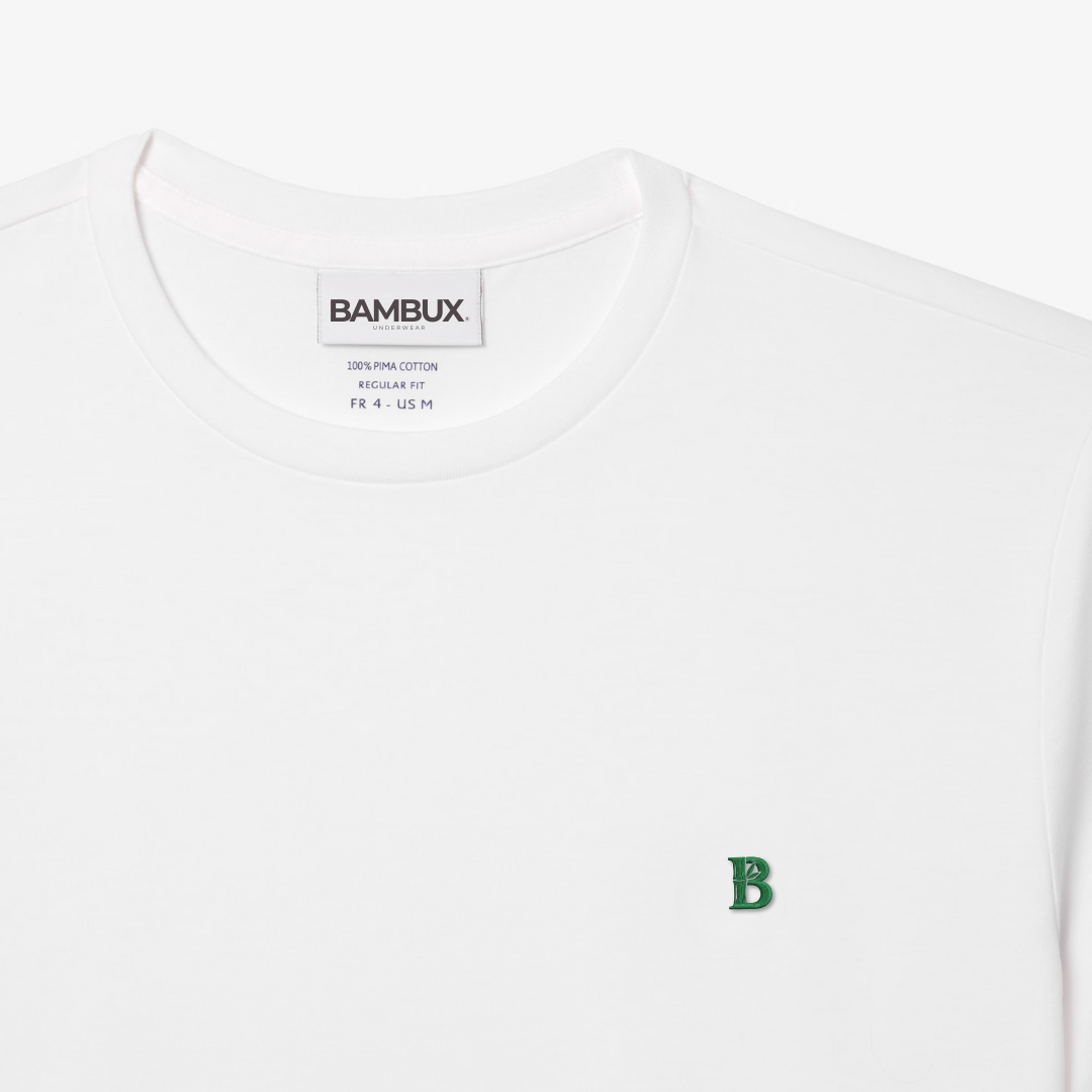 Camiseta Premium Blanca Bambux Pima - Elegancia y Confort